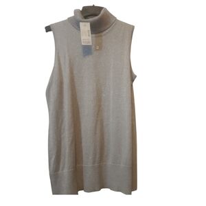 CATHERINE NWT Silver Gray Sparkle Sleeveless Blouse Size 0X Or 14/16W